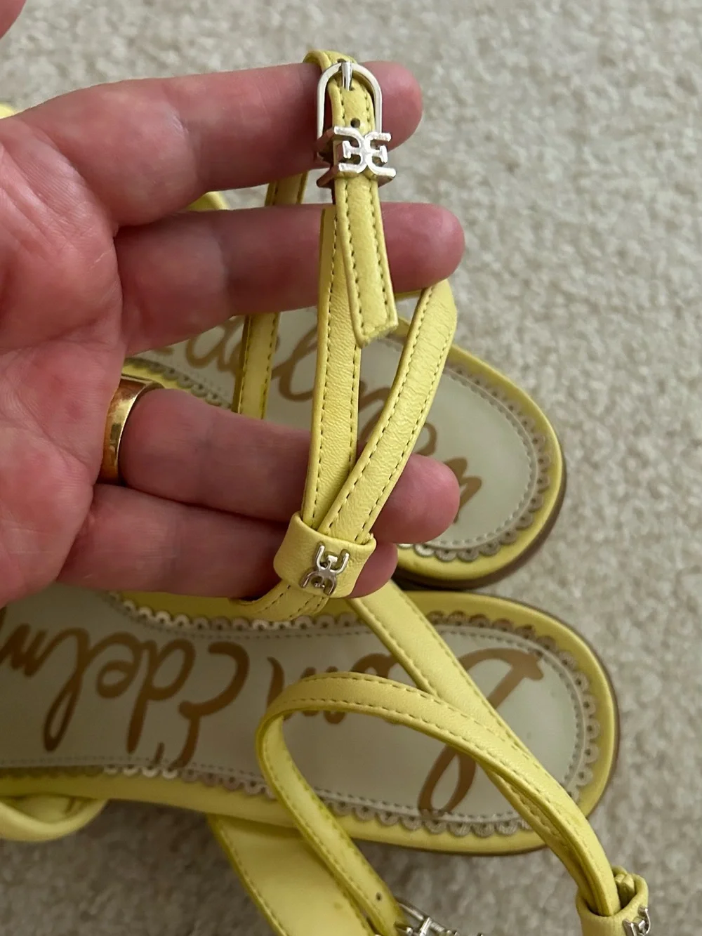 Sam Edelman Lemon Knot Front Ankle-Strap Heels. Size 6 1/2 - Picture 6 of 9